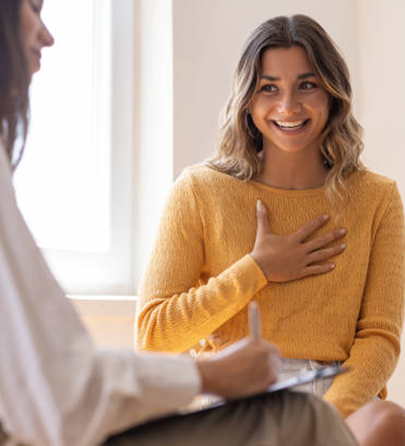 A Woman Consulting With Therapy Specialists