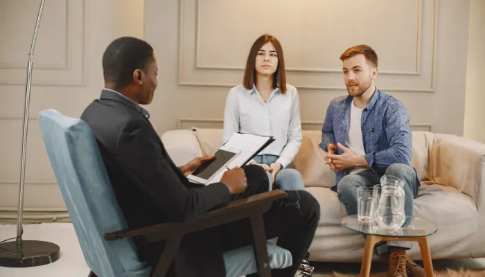 Couple Therapy Session In Office